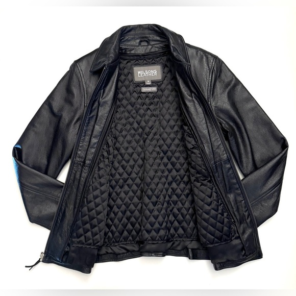 Wilsons Leather Women's Trinsulate Insulation Black Leather Jacket Size - M - Picture 8 of 11